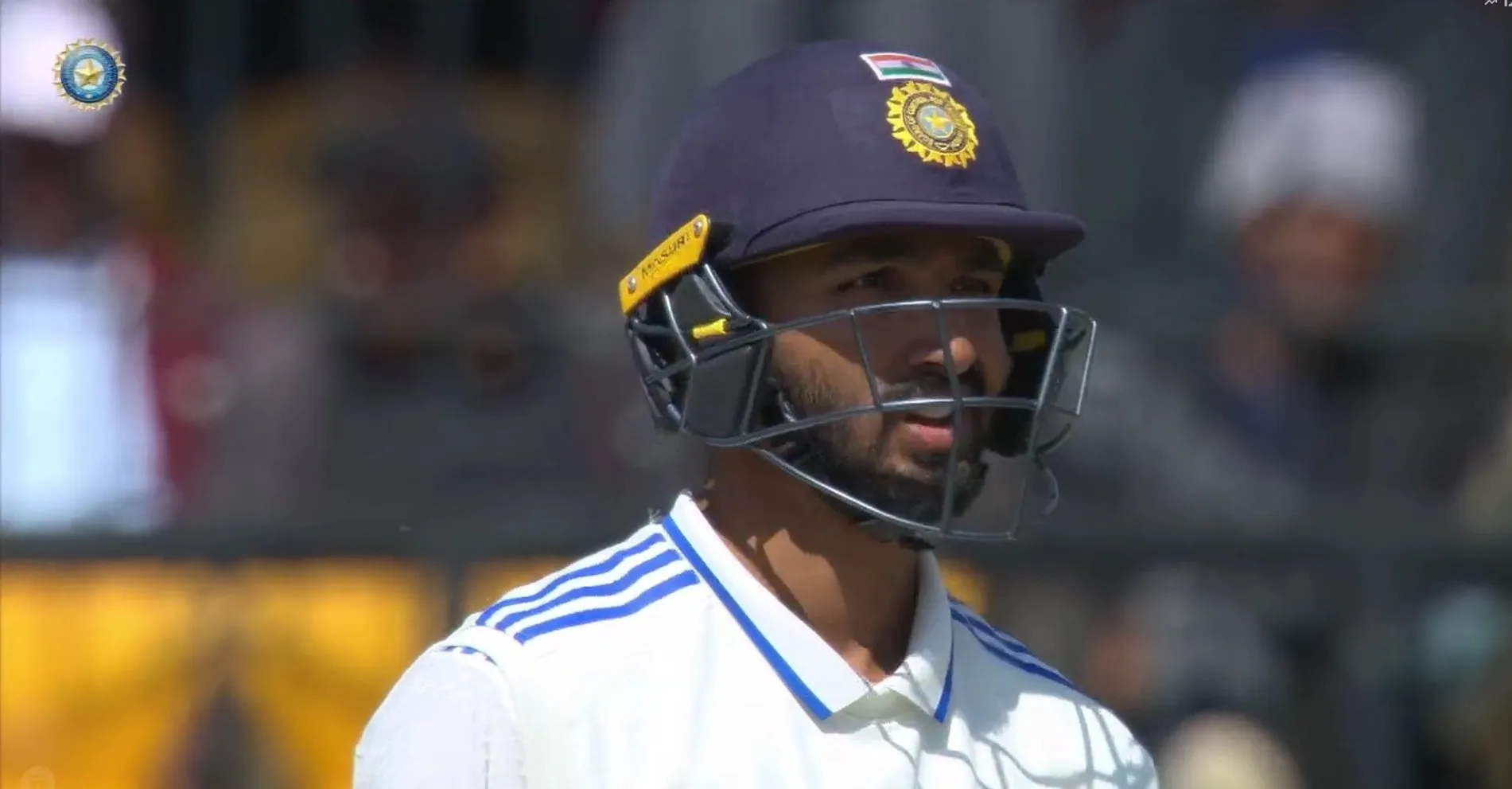 Devdutt Padikkal falls after scoring a half century in debut Test in Dharamsala (X.com)
