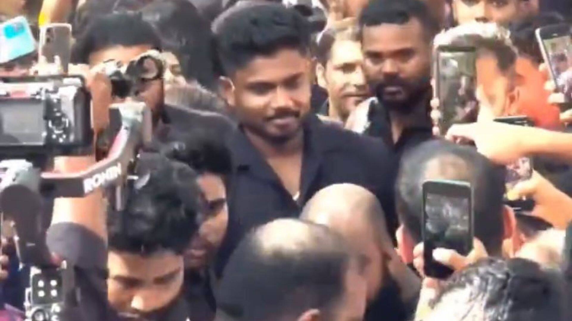 Sanju Samson in an event in Kochi (X.com)