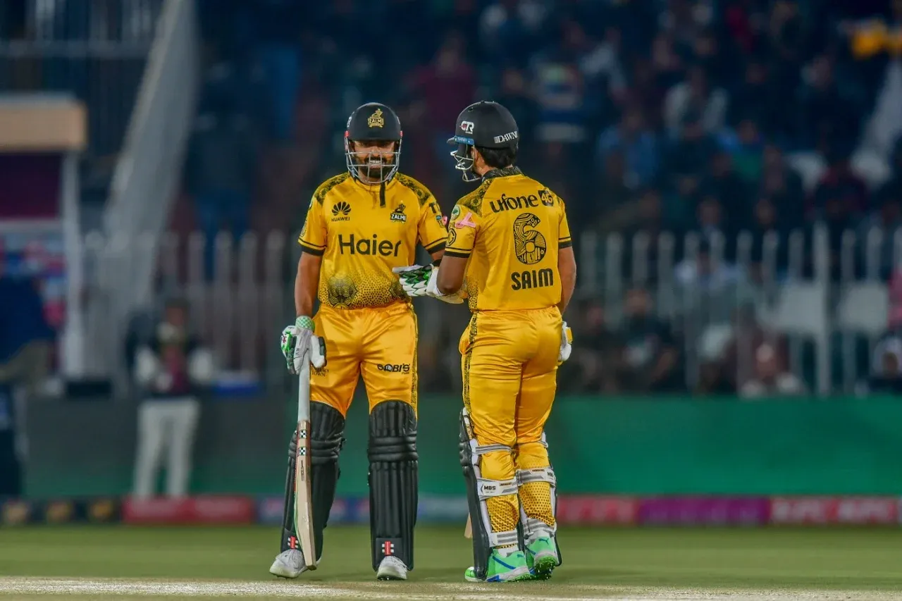 Saim Ayub shared a 46-run stand with captain Babar Azam (PSL)