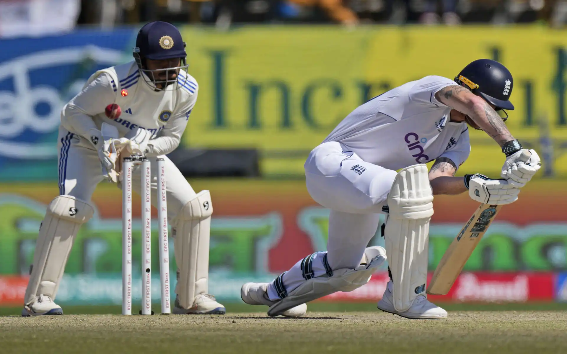 Ben Stokes bowled by an Ashwin beauty (Source: BCCI)