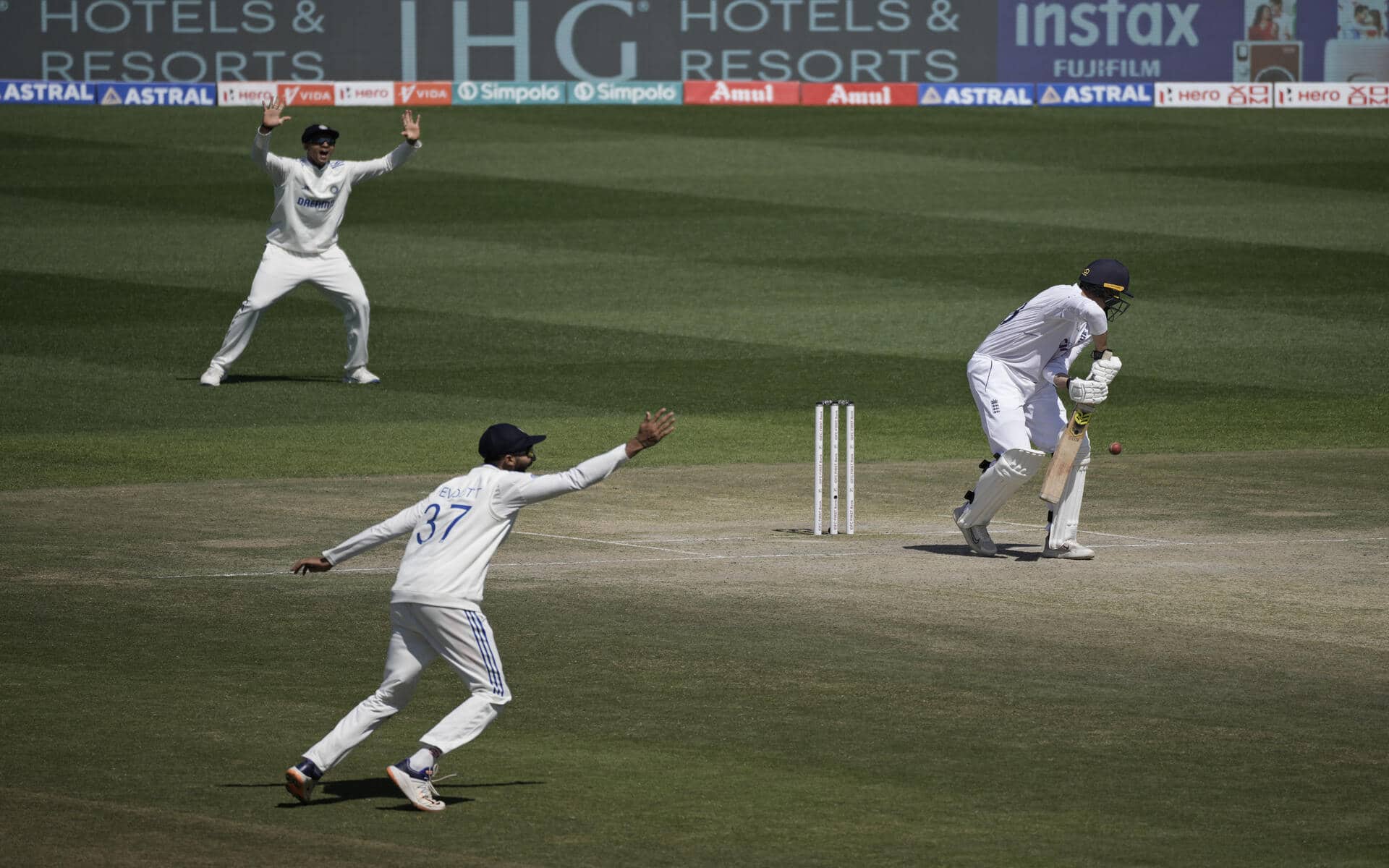 Tom Hartley was trapped in front of stumps (Source: AP Photo)