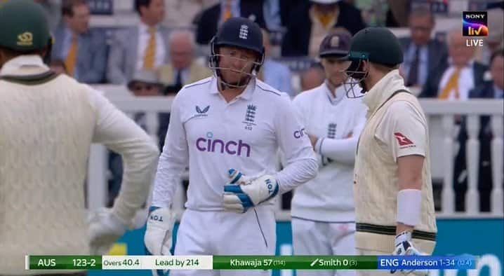 Bairstow had an argument with Steve Smith [X]
