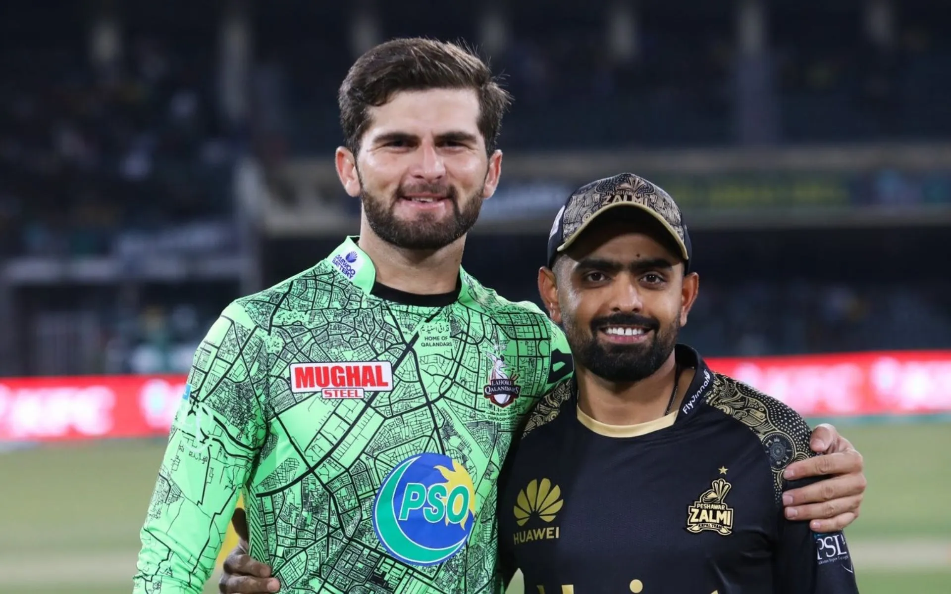 Shaheen Afridi & Babar Azam posing during PSL 2024 (X.com)