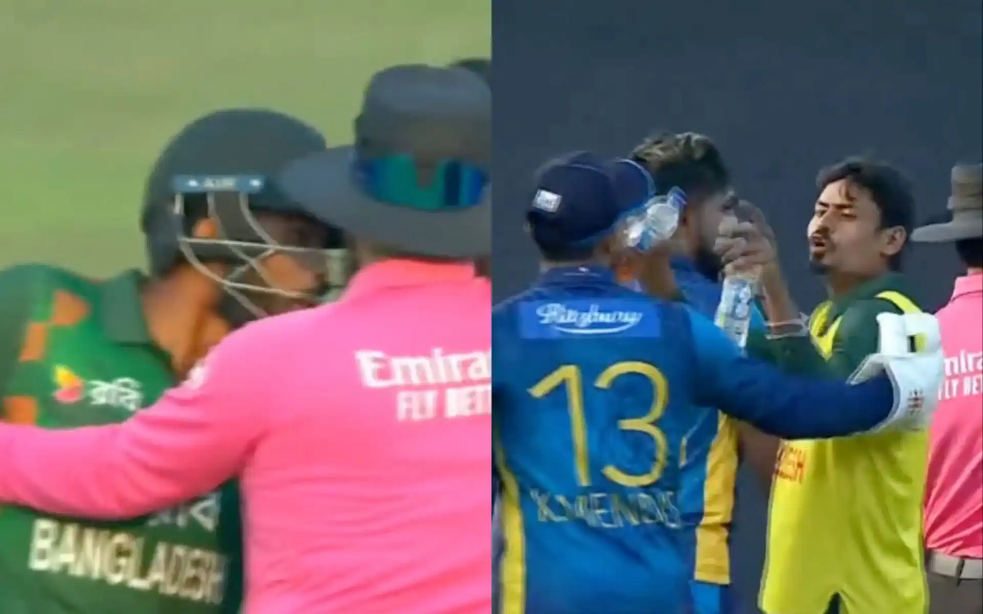 Ugly scenes during BAN vs SL (X.com)