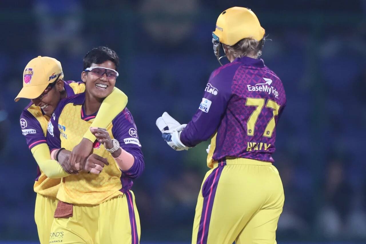 UP Warriorz players celebrating a wicket in WPL 2024 (BCCI)