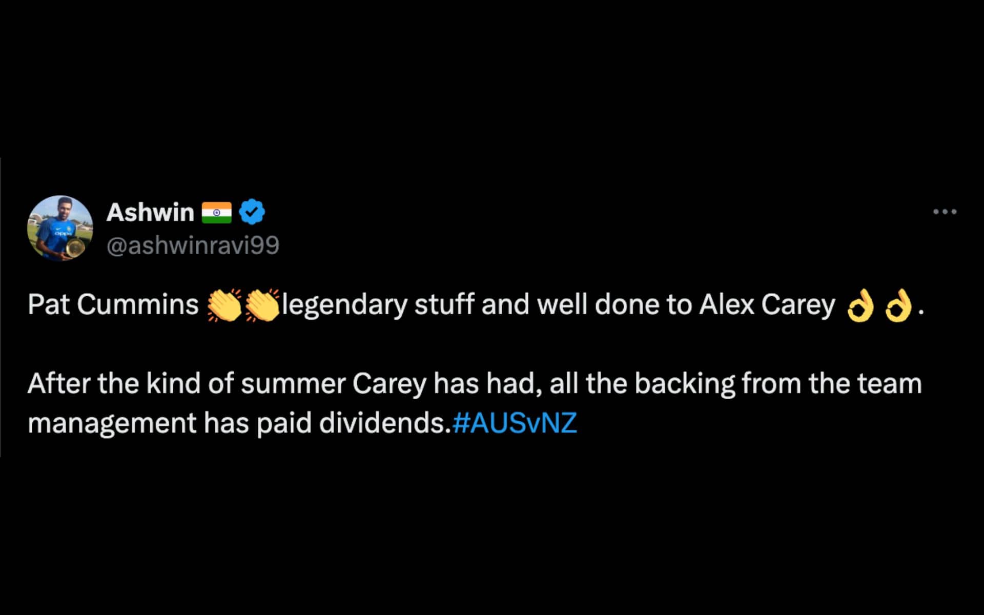 Ashwin on Carey, Cummins after 2-0 win vs NZ
