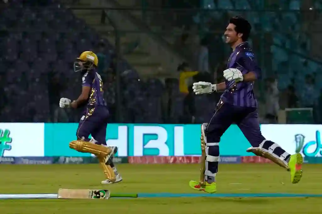 Wasim Jr. had his tail up against Shaheen Afridi on Sunday evening (AP)