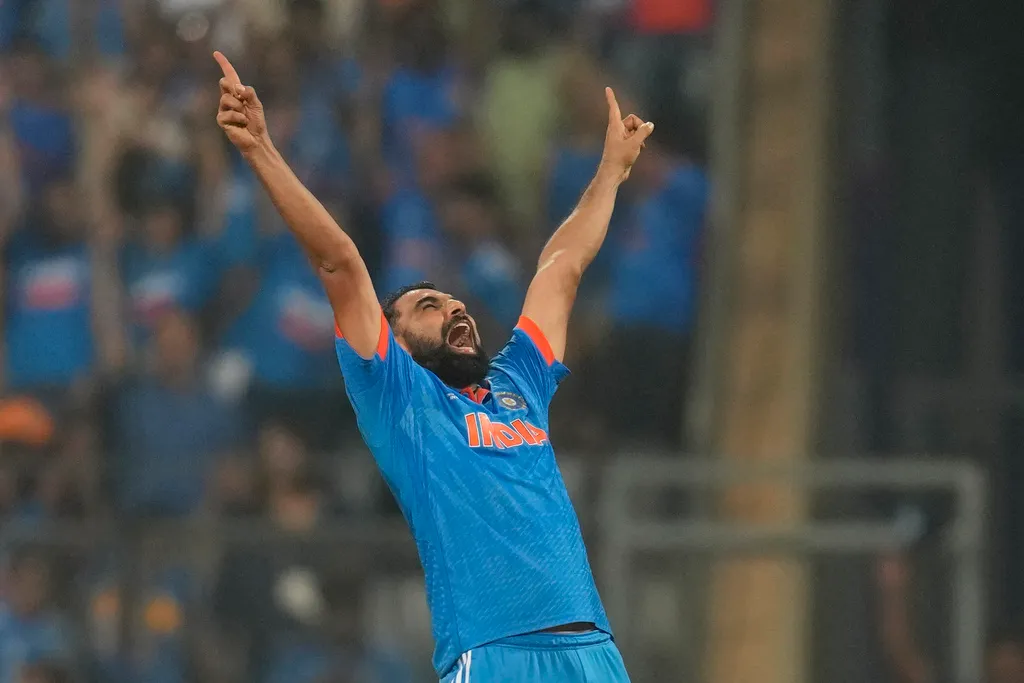 Mohd. Shami during WC 2023 (AP)
