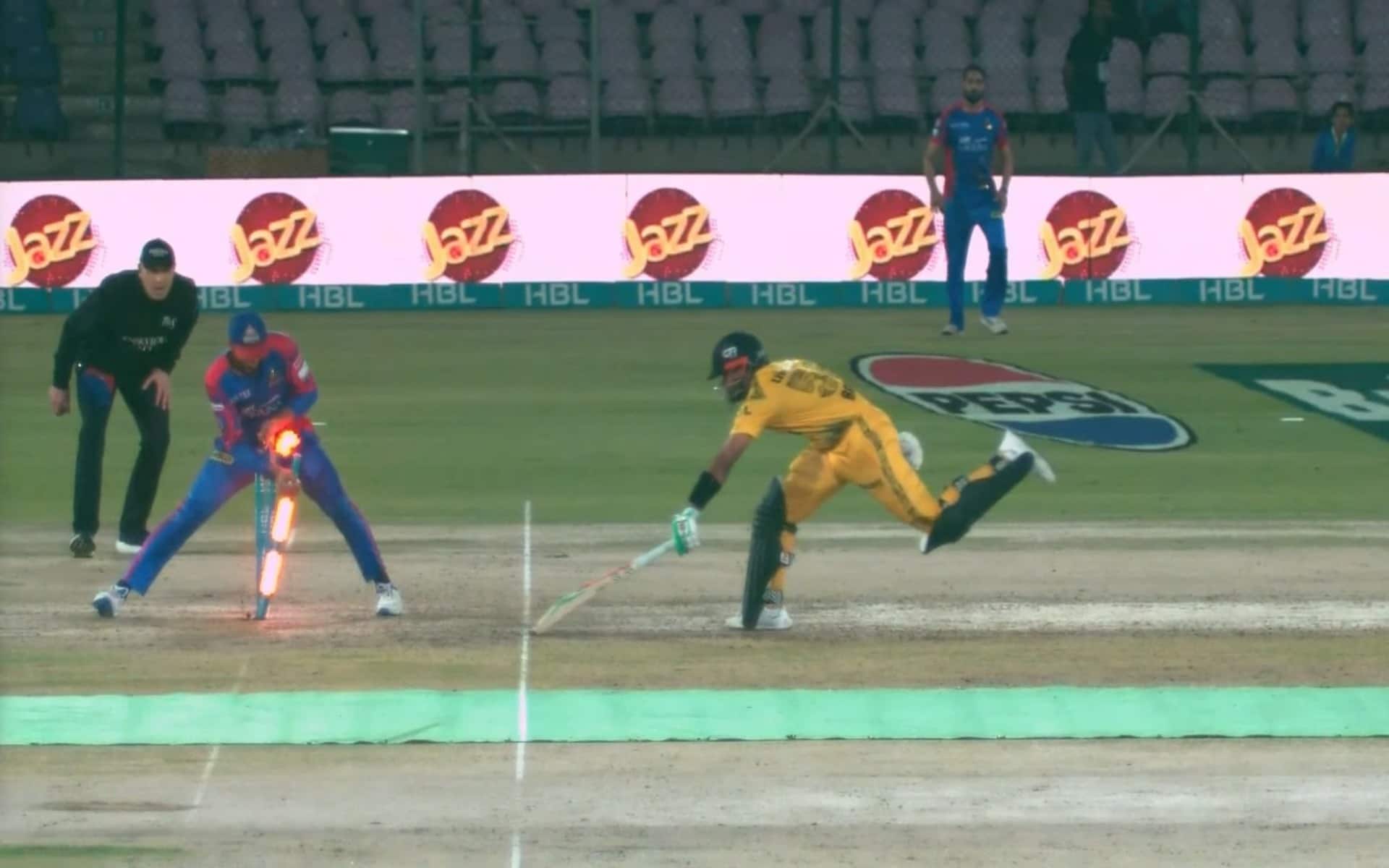 Babar Azam got run-out after getting to his fifty (Source: X.com)