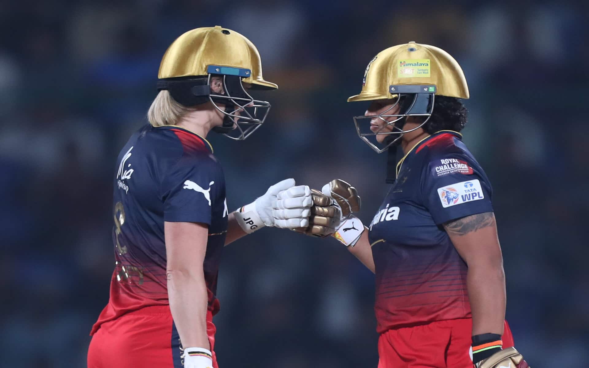 Ellyse Perry and Richa Ghosh are at the crease for RCB (Source: WPL)