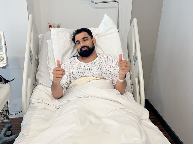 Shami after successful heel surgery last month (X.com)