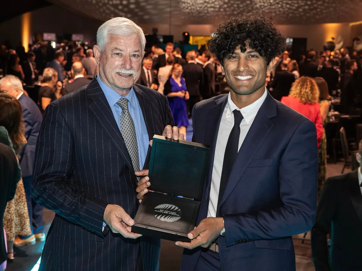 Rachin Ravindra wins the Richard Hadlee Medal | Source: X.com