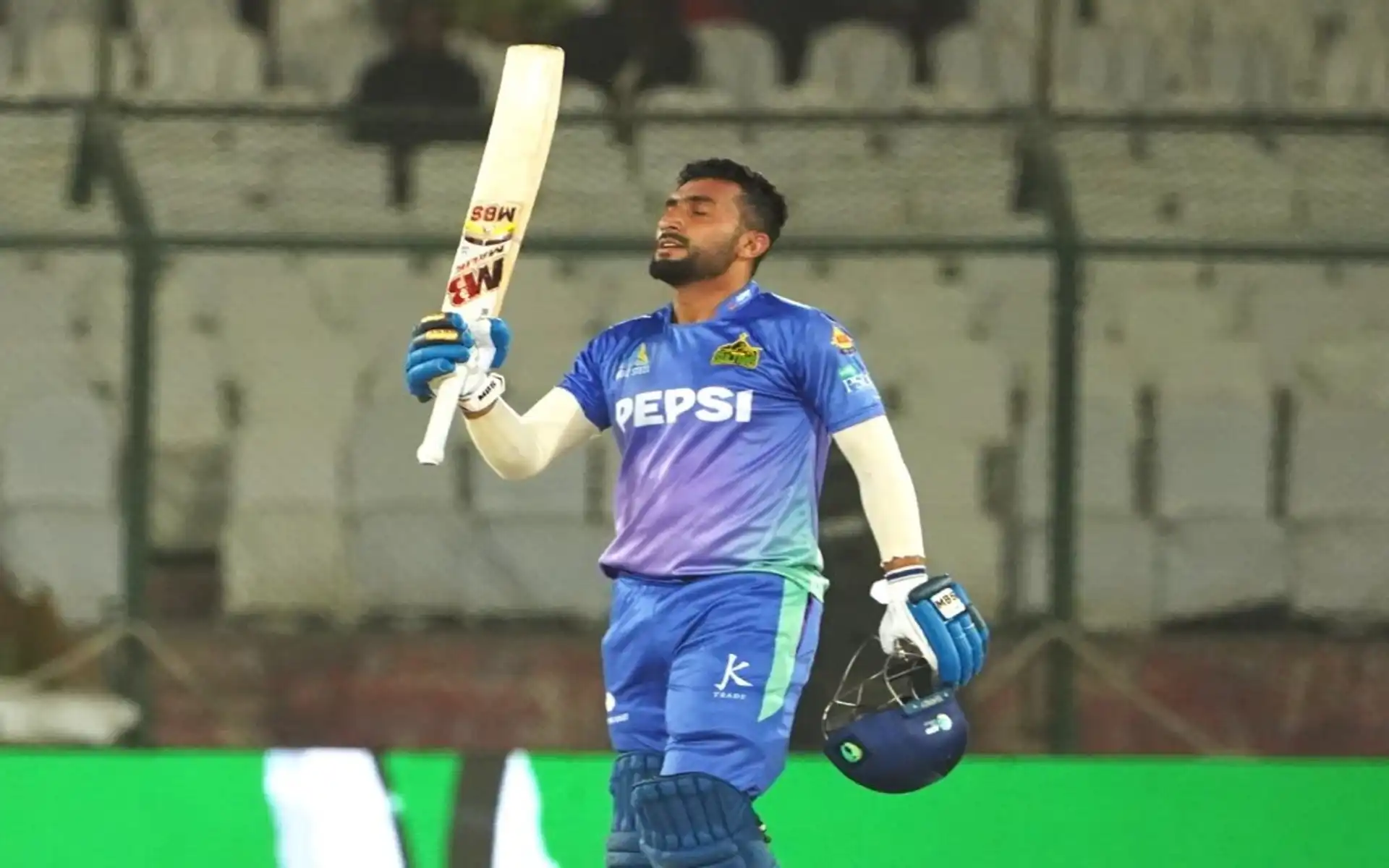 Yasir Khan got to his first fifty of the season (Source: PSL/PCB)