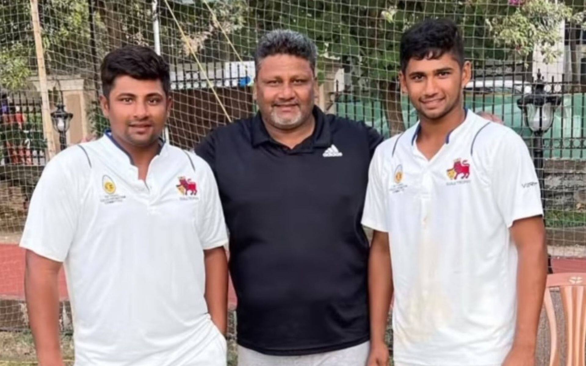 Musheer, Sarfaraz, and their father posing for a photo (X.com)