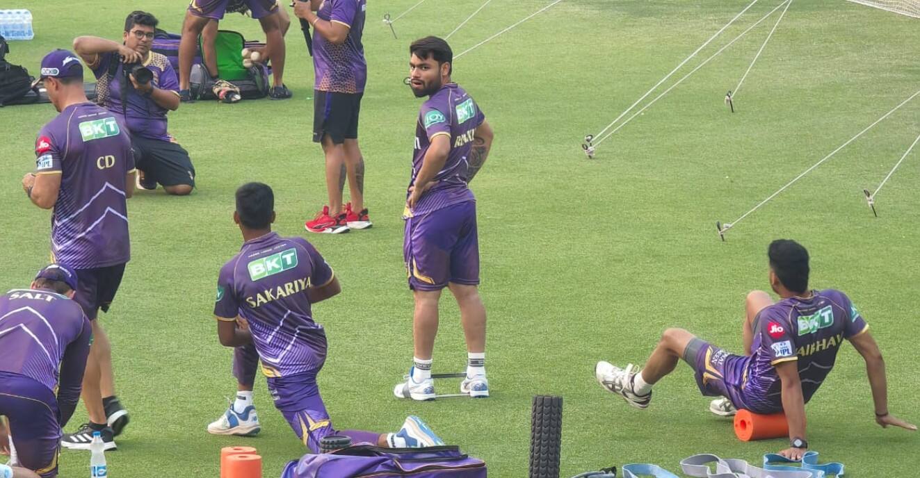 KKR team sweats it out in their first training session [X.com]