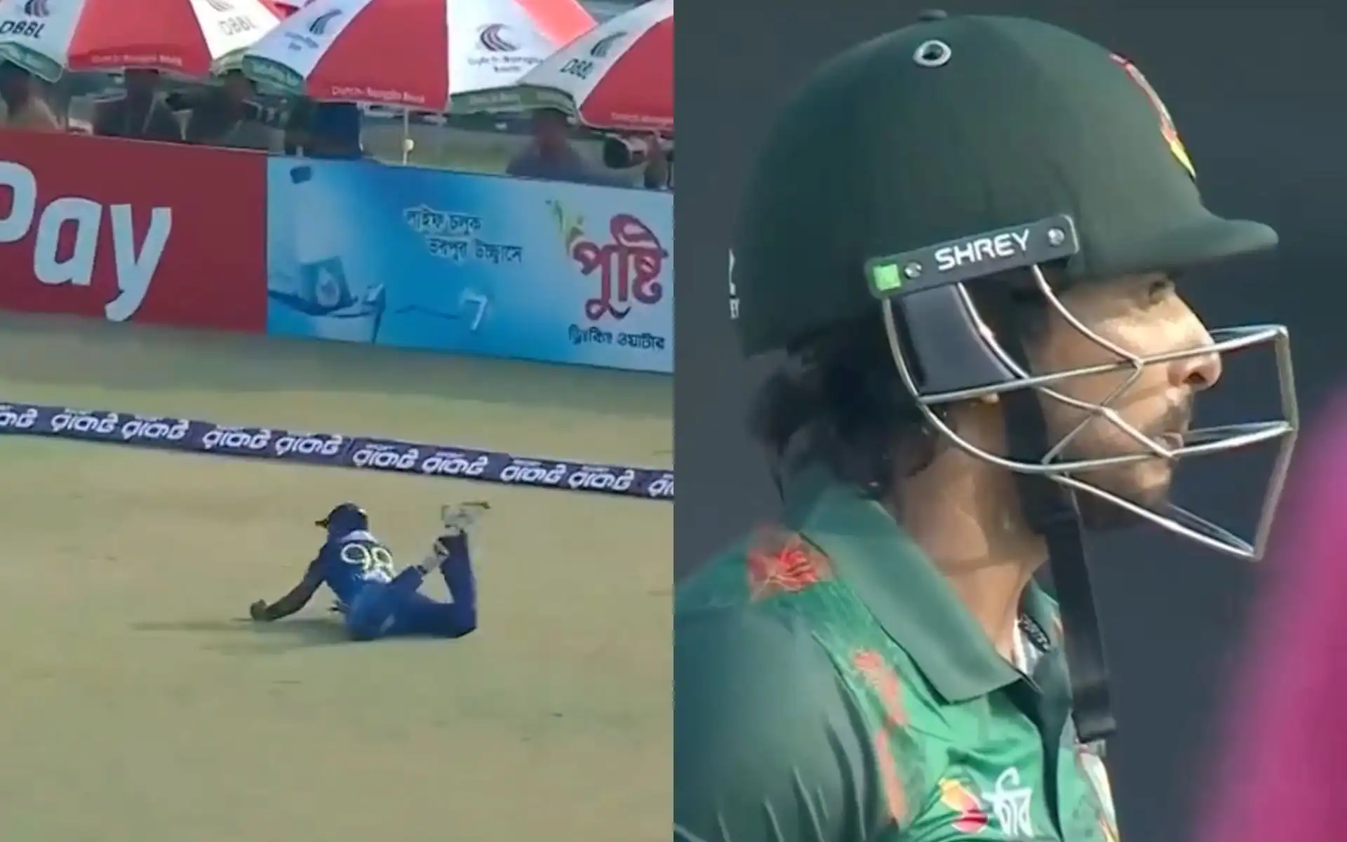 Soumya Sarkar Shocked after watching Madhusanka's catch (X.com)
