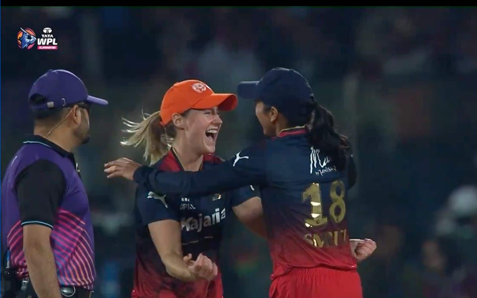 Smriti Mandhana and Ellyse Perry in delight after RCB's win over MI (X.com)