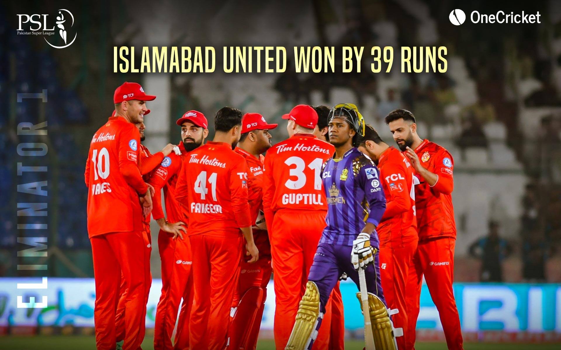 Islamabad United cleaned up Quetta Gladiators for 135 (Source: OneCricket)