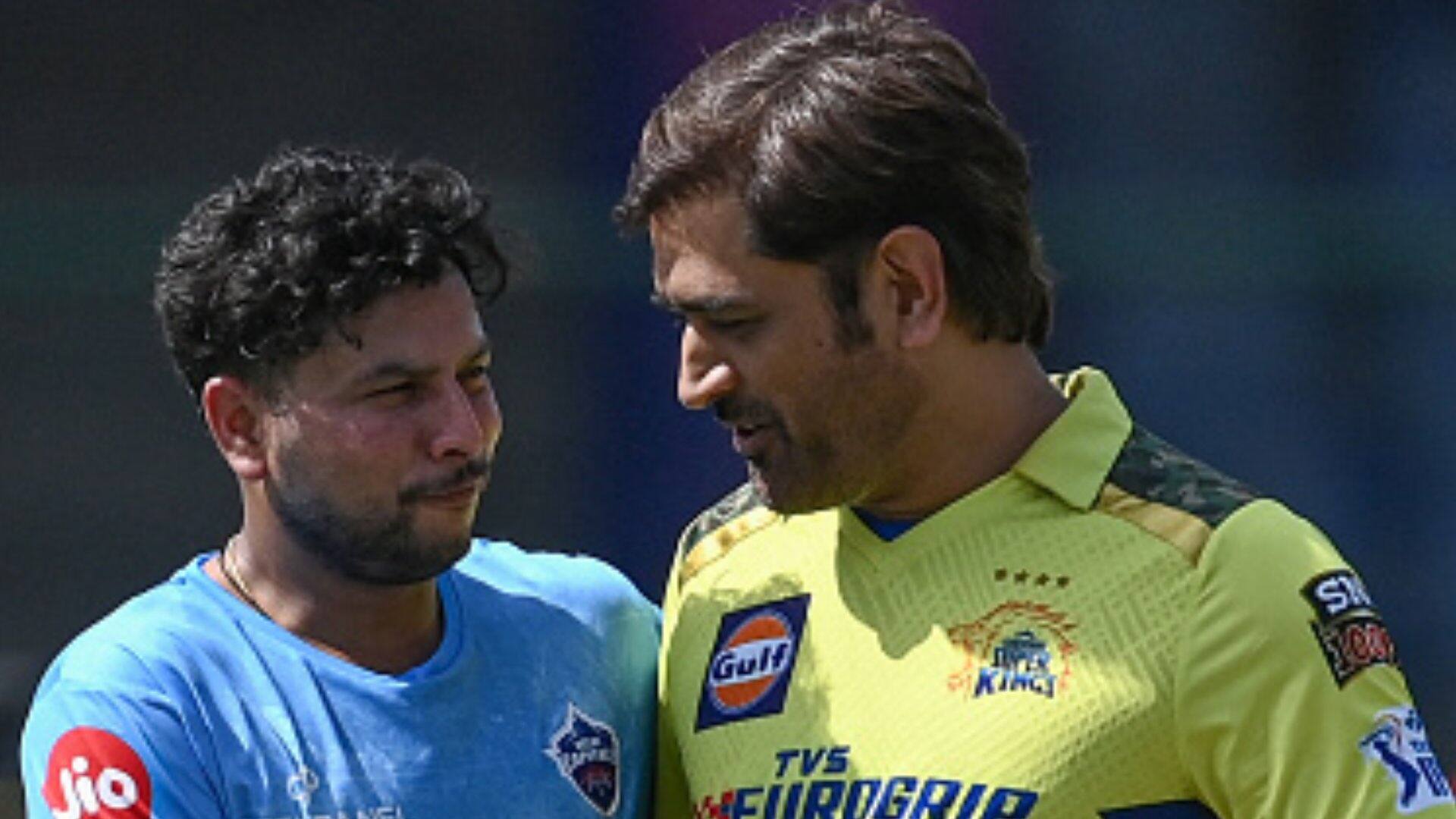 Dhoni with Kuldeep in IPL (X.com)