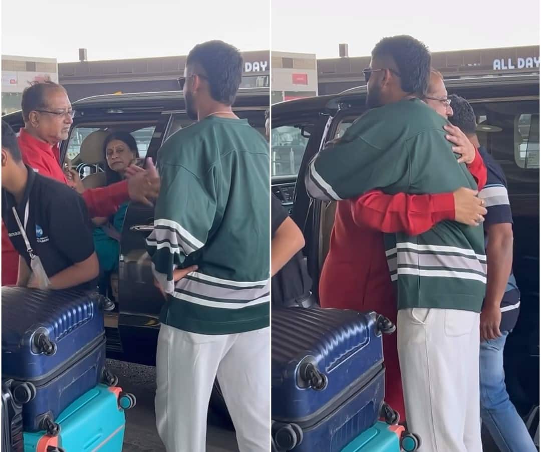 Shreyas Iyer hugged his father before heading to Kolkata [x.com]