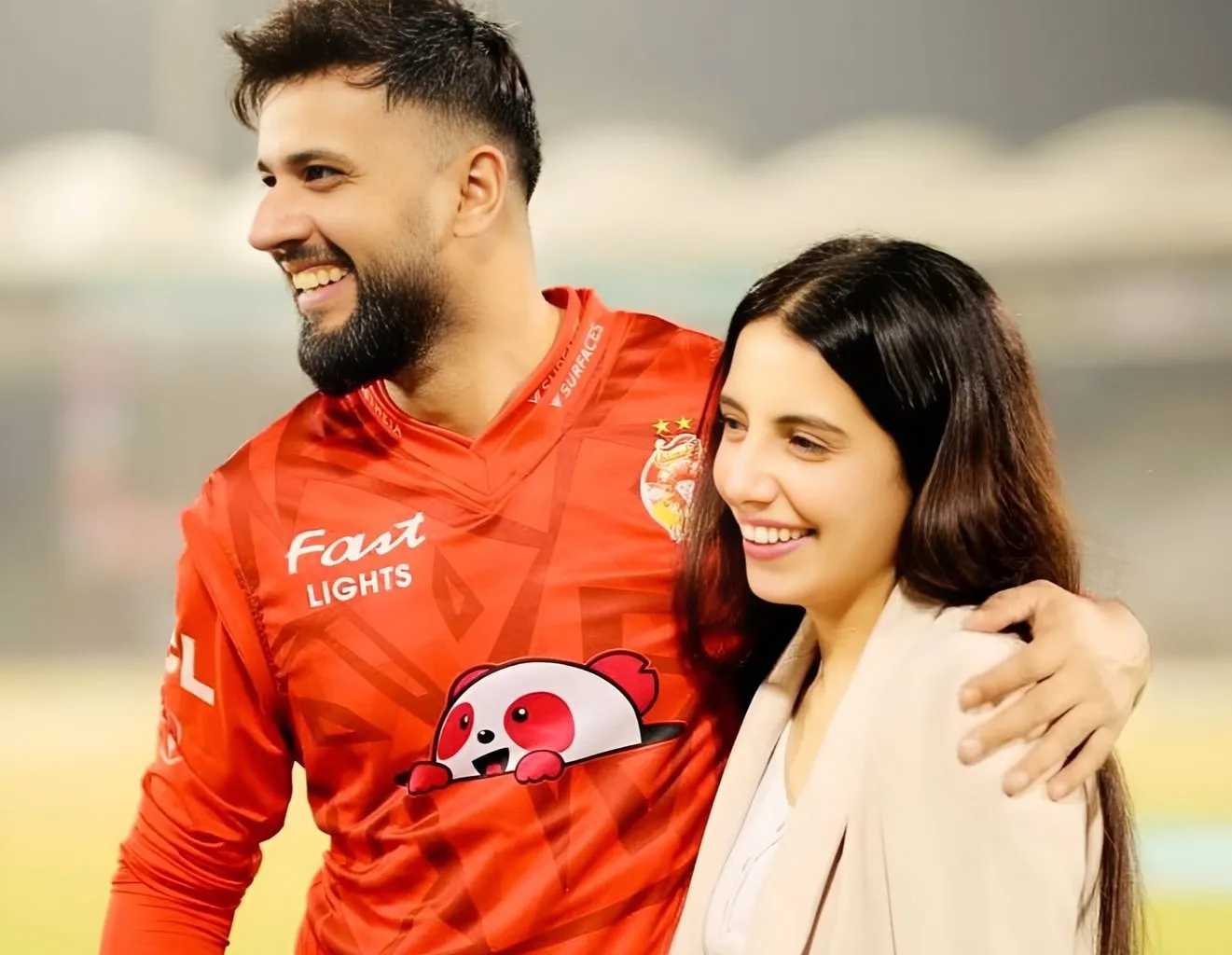 Imad Wasim With his Wife this past Saturday in Karachi [x.com]