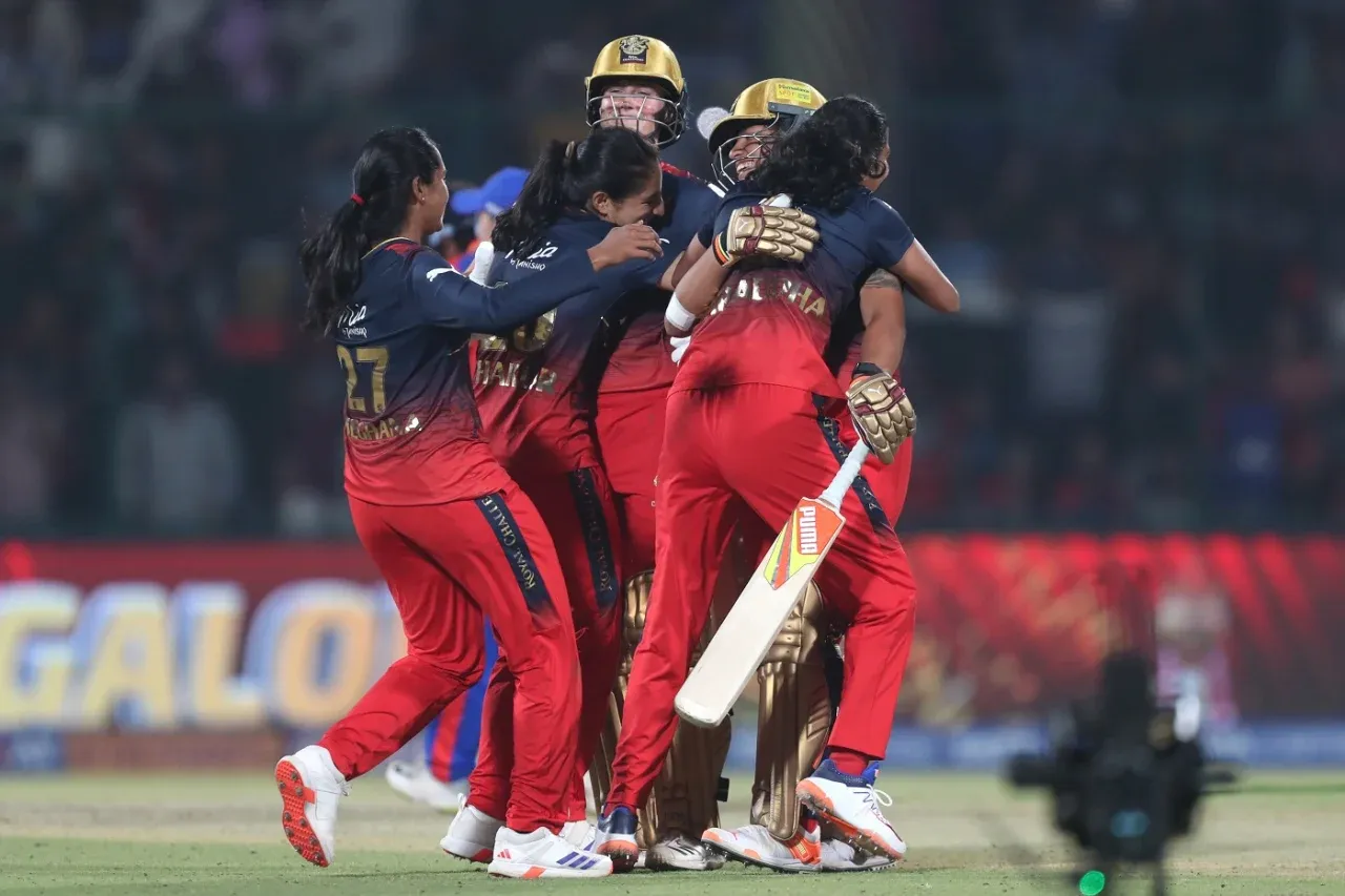 RCB players celebrating WPL 2024 win (BCCI)