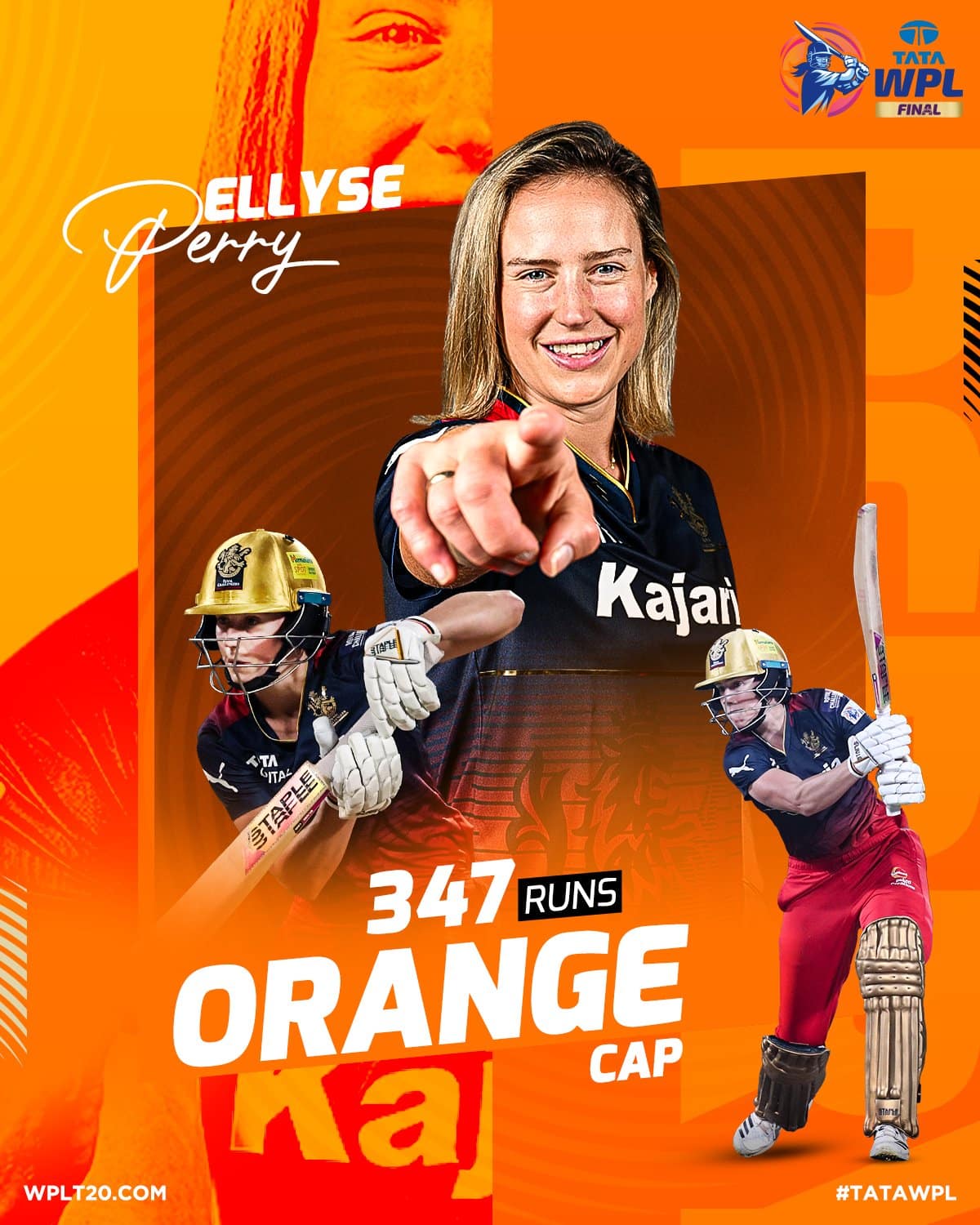 Orange Cap went to the great Ellyse Perry (Source: WPL)
