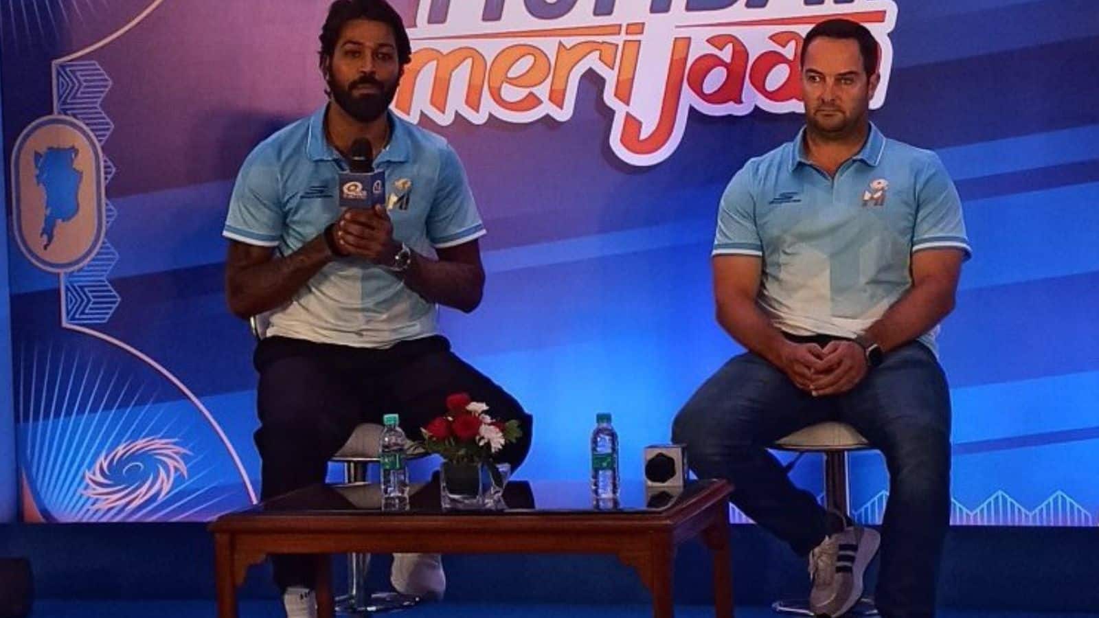 Hardik Pandya attended his first press conference as MI captain [X.com]