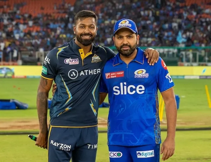 Hardik Pandya with Rohit Sharma in IPL 2023 (X.com)