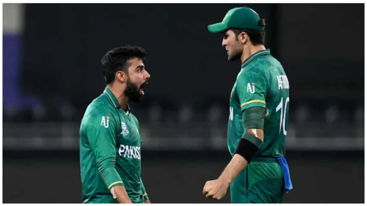 Shaheen Afridi with Shadab Khan [X.com]