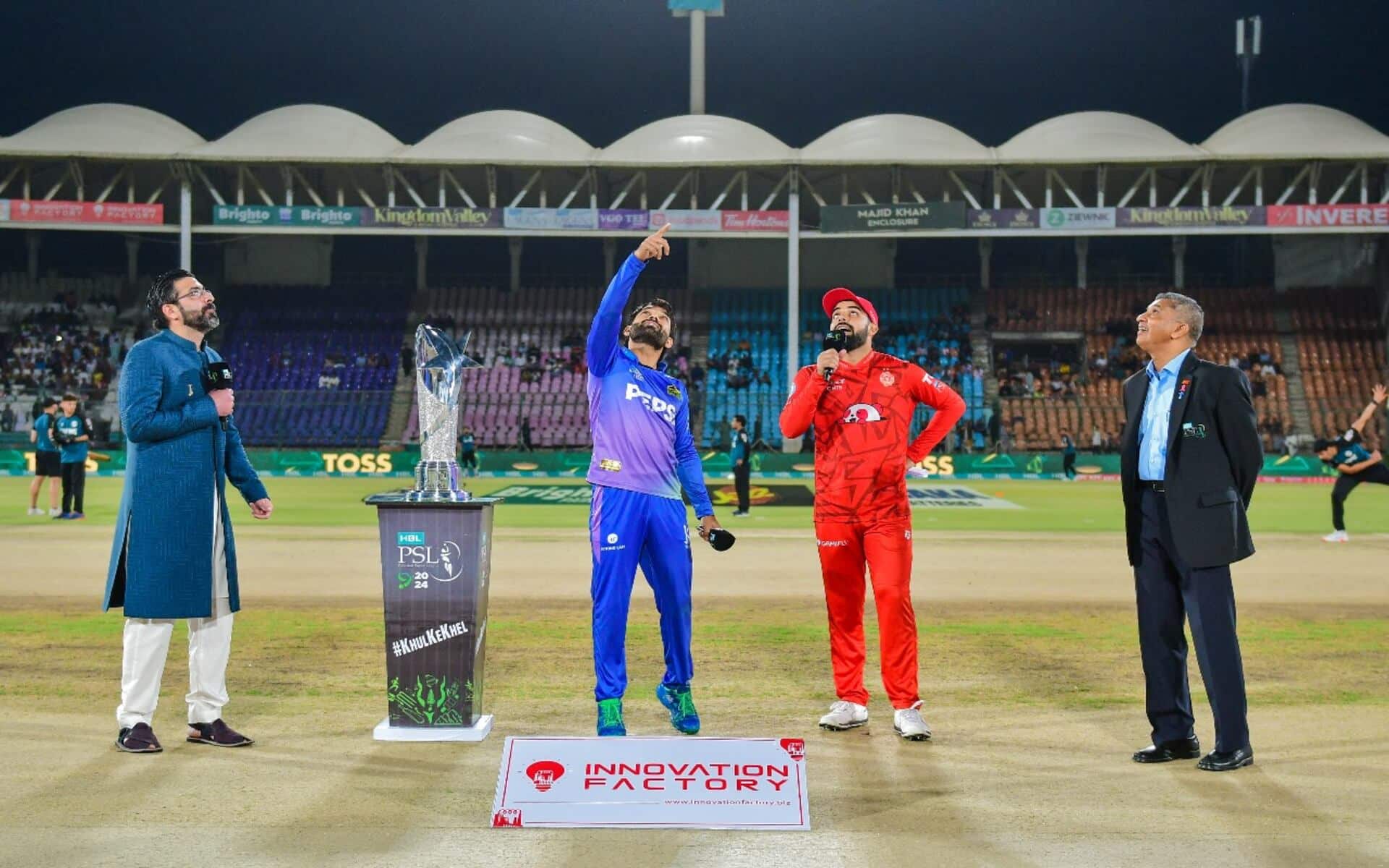 Shadab Khan and Mohammad Rizwan at the toss (Source: PSL)