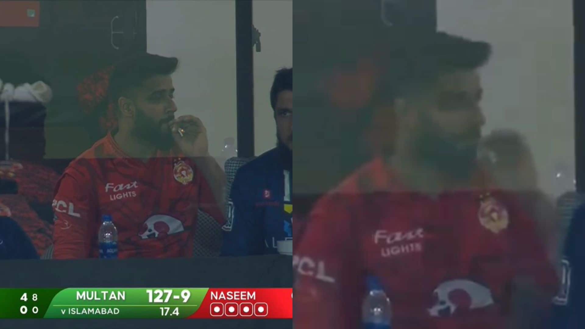 Imad Wasim was caught smoking during PSL final [X.com]