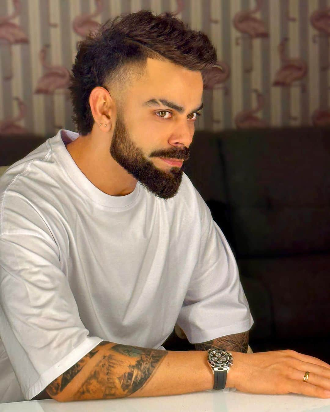 Kohli's latest hairstyle for IPL 2024