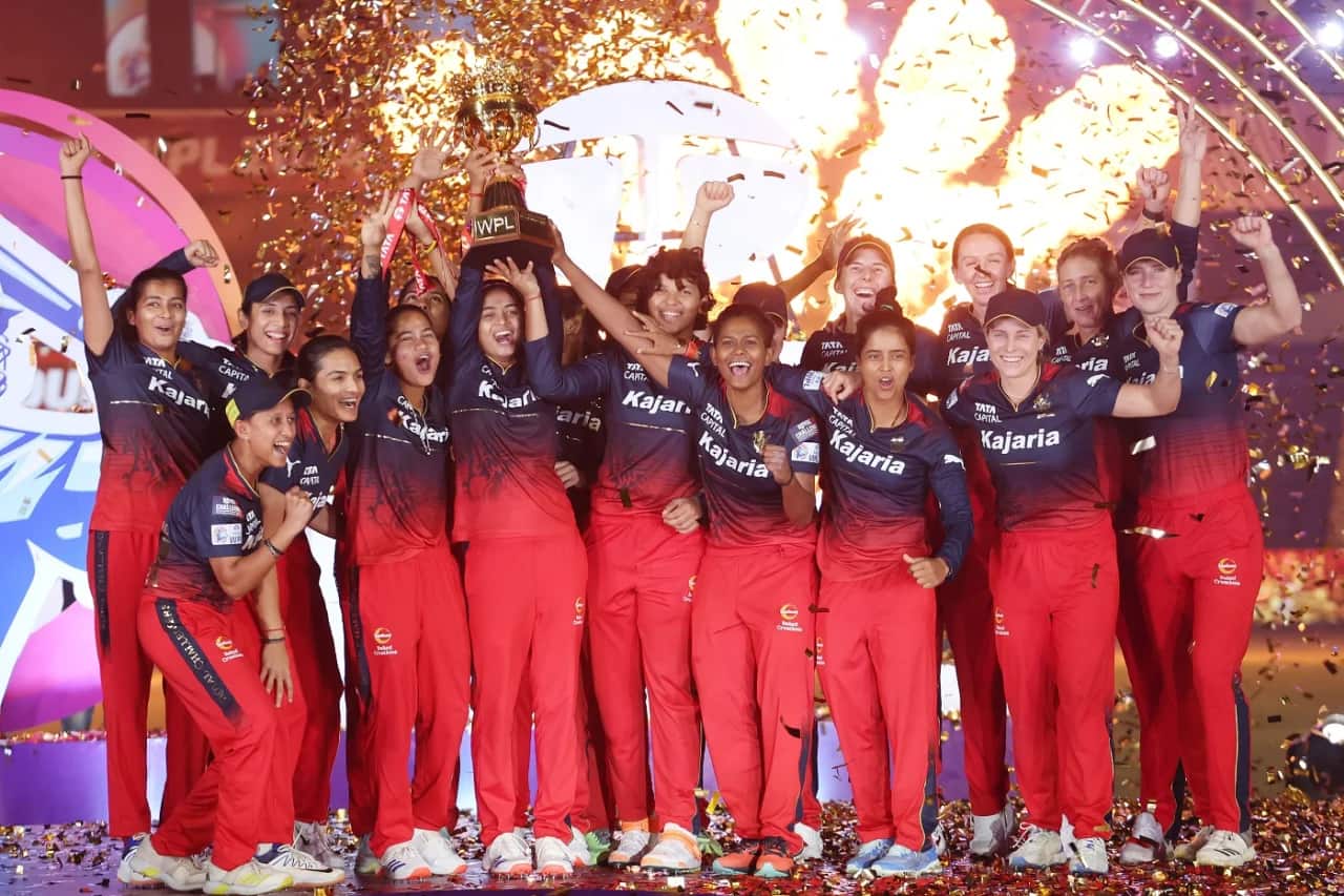 RCB Women's players celebrating WPL 2024 title win (BCCI)