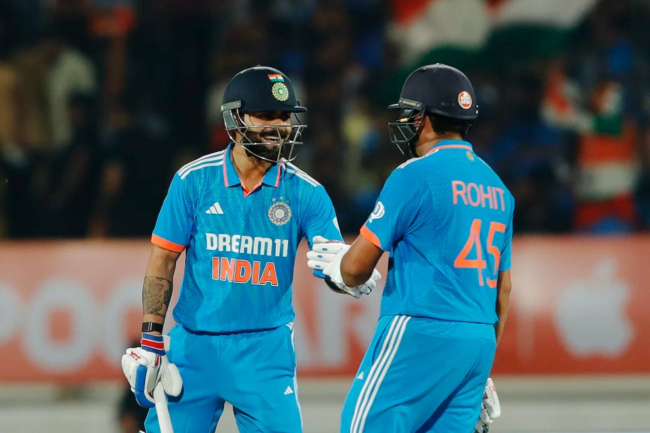 Virat Kohli and Rohit Sharma in action for India (BCCI)
