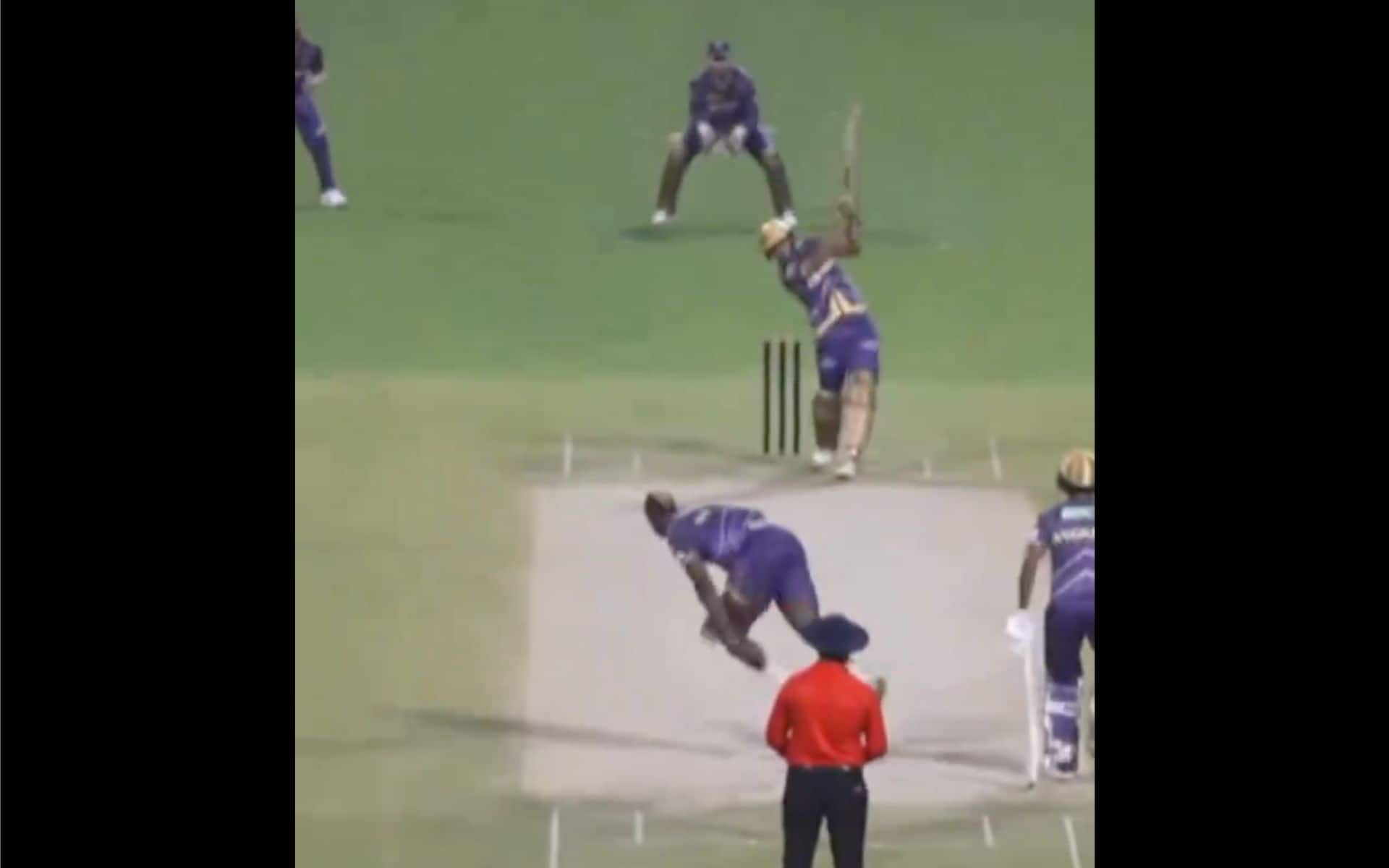 Pandey's Gigantic Six Off Andre Russell (x.com)