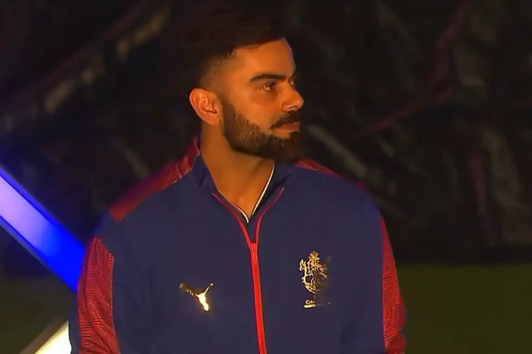 Virat Kohli during RCB unboxing event | Source: X.com
