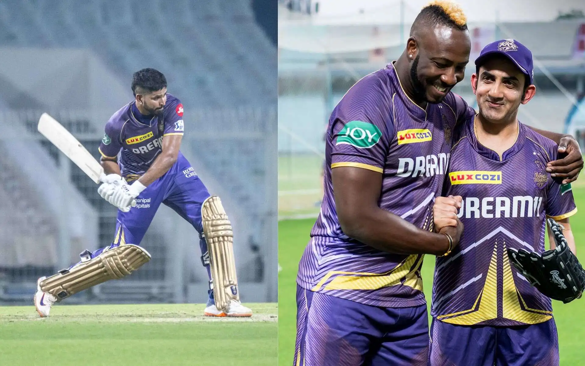 Shreyas Iyer, Andre Russell Training Alongside Gautam Gambhir (X.com)