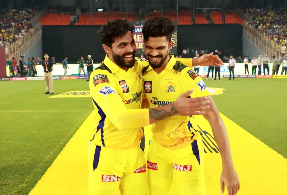 Jadeja with new CSK captain, Ruturaj
