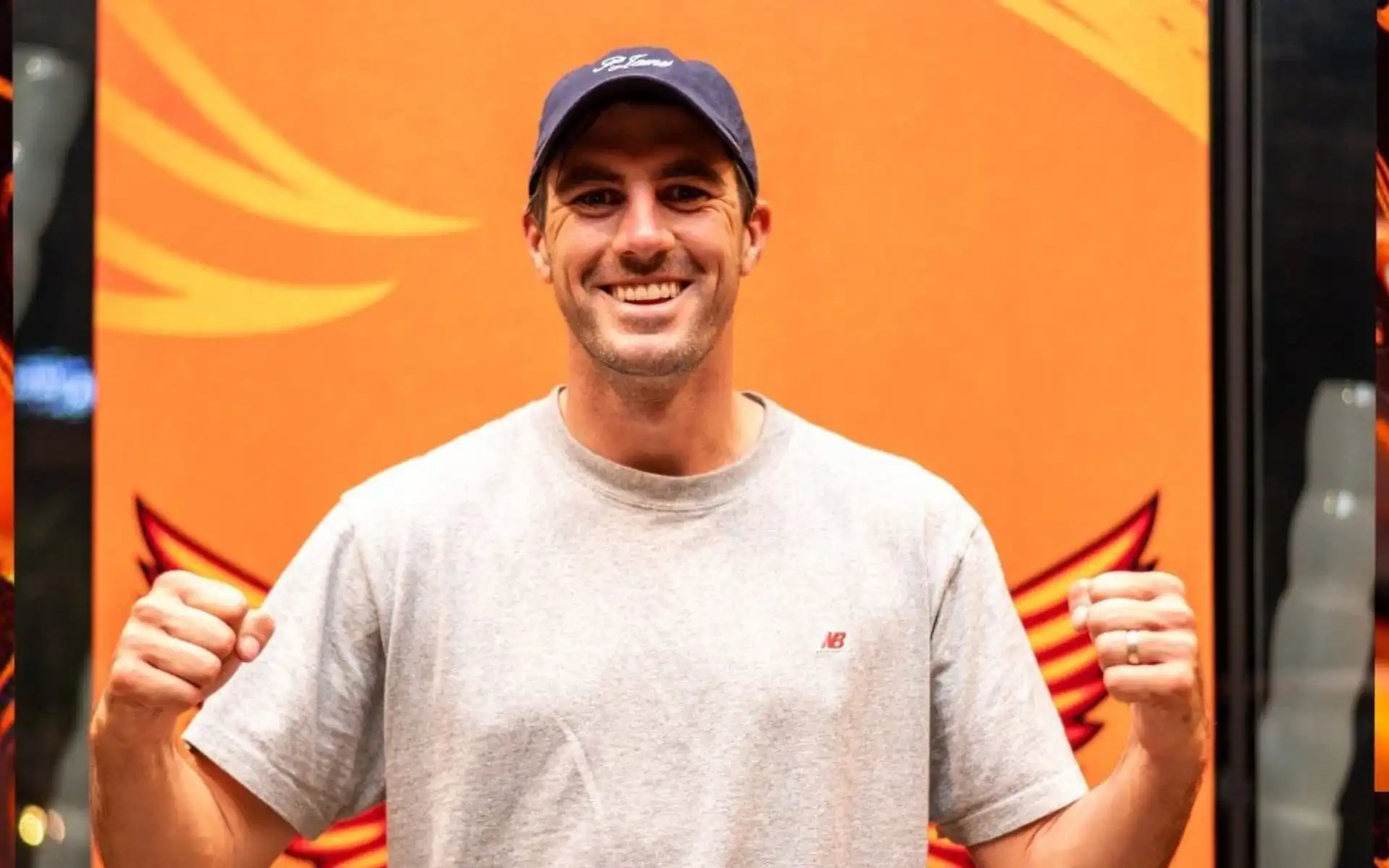 Cummins posing for a photo after being named SRH captain (X.com)