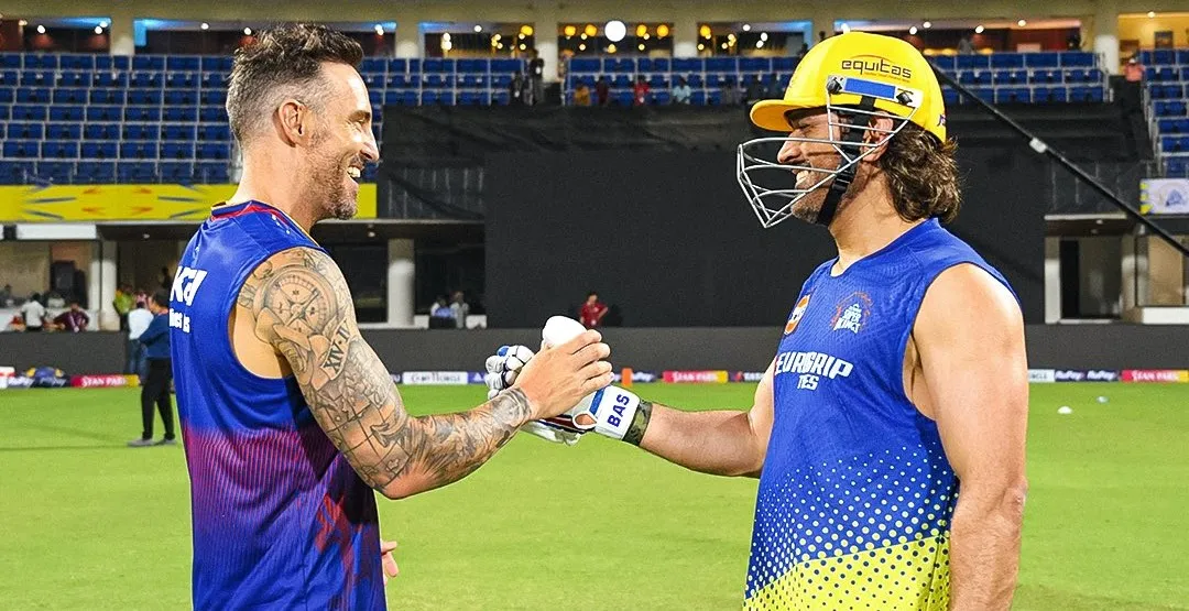 Faf du Plessis and MS Dhoni together ahead of IPL 2024 Opener  [x.com]