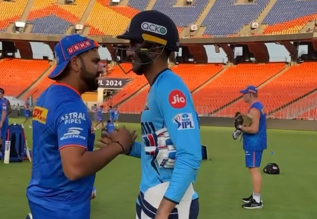 Shubman Gill and Rohit Sharma during training (X.com)