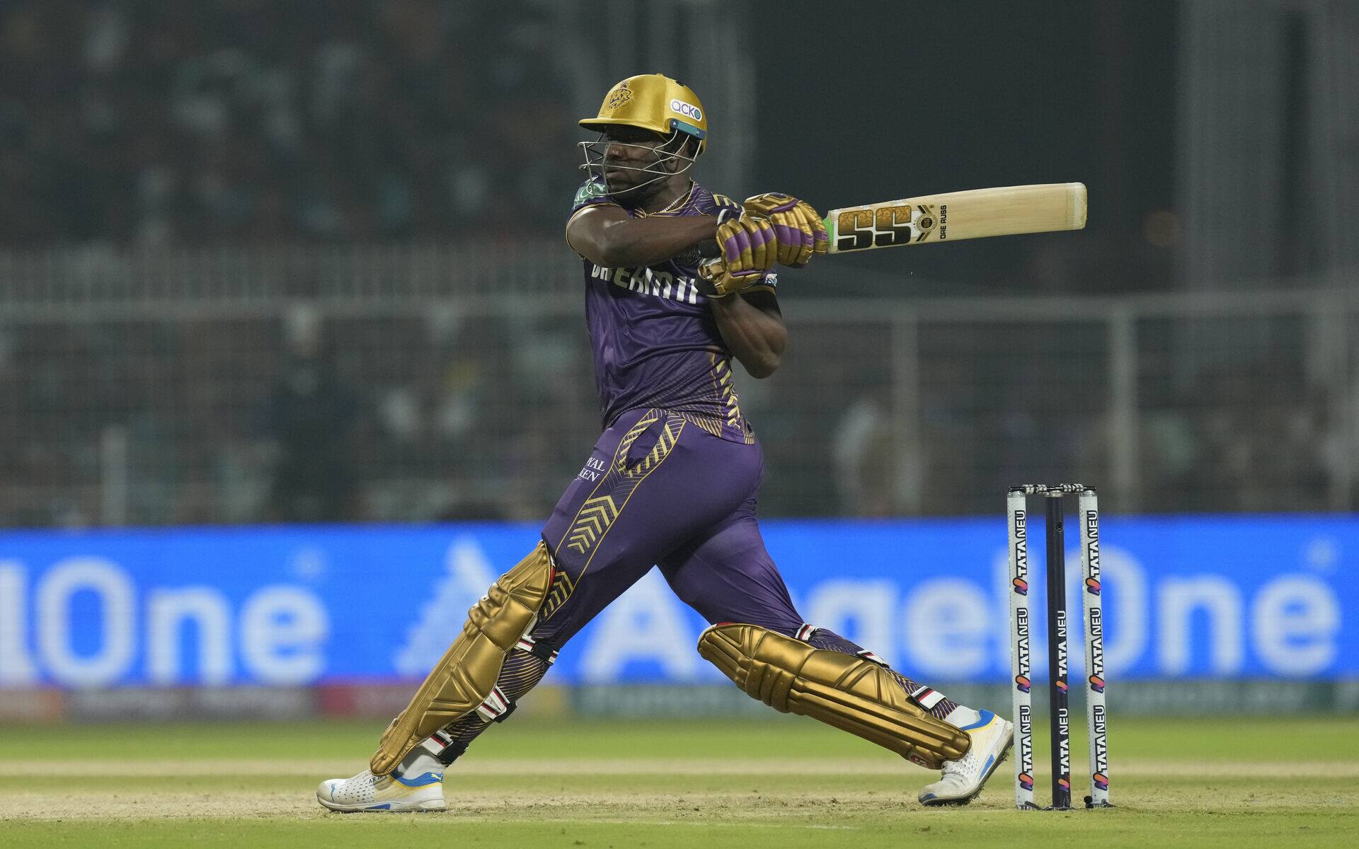 Andre Russell does what he is best at (Source: AP Photo)