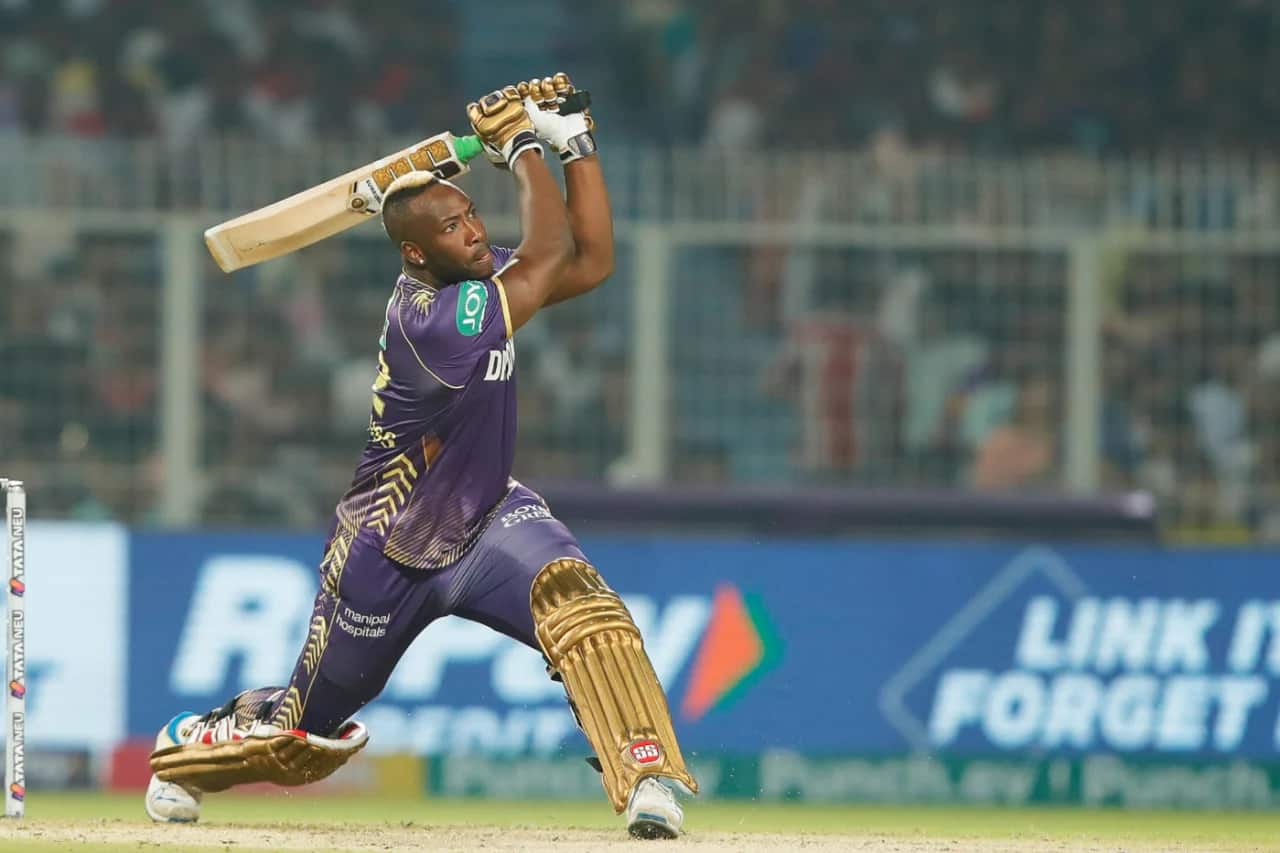Andre Russell muscled seven sixes against SRH in Kolkata [X.com]