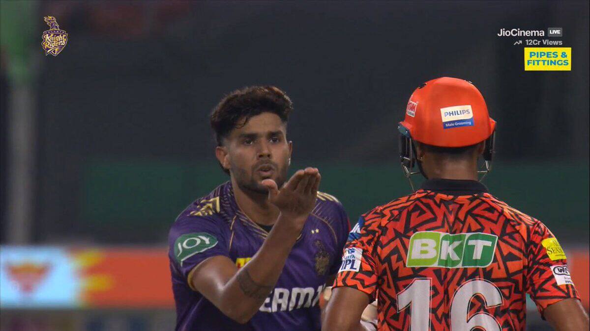 Harshit Rana with an angry send off  to Mayank Agarwal in IPL (X.com)