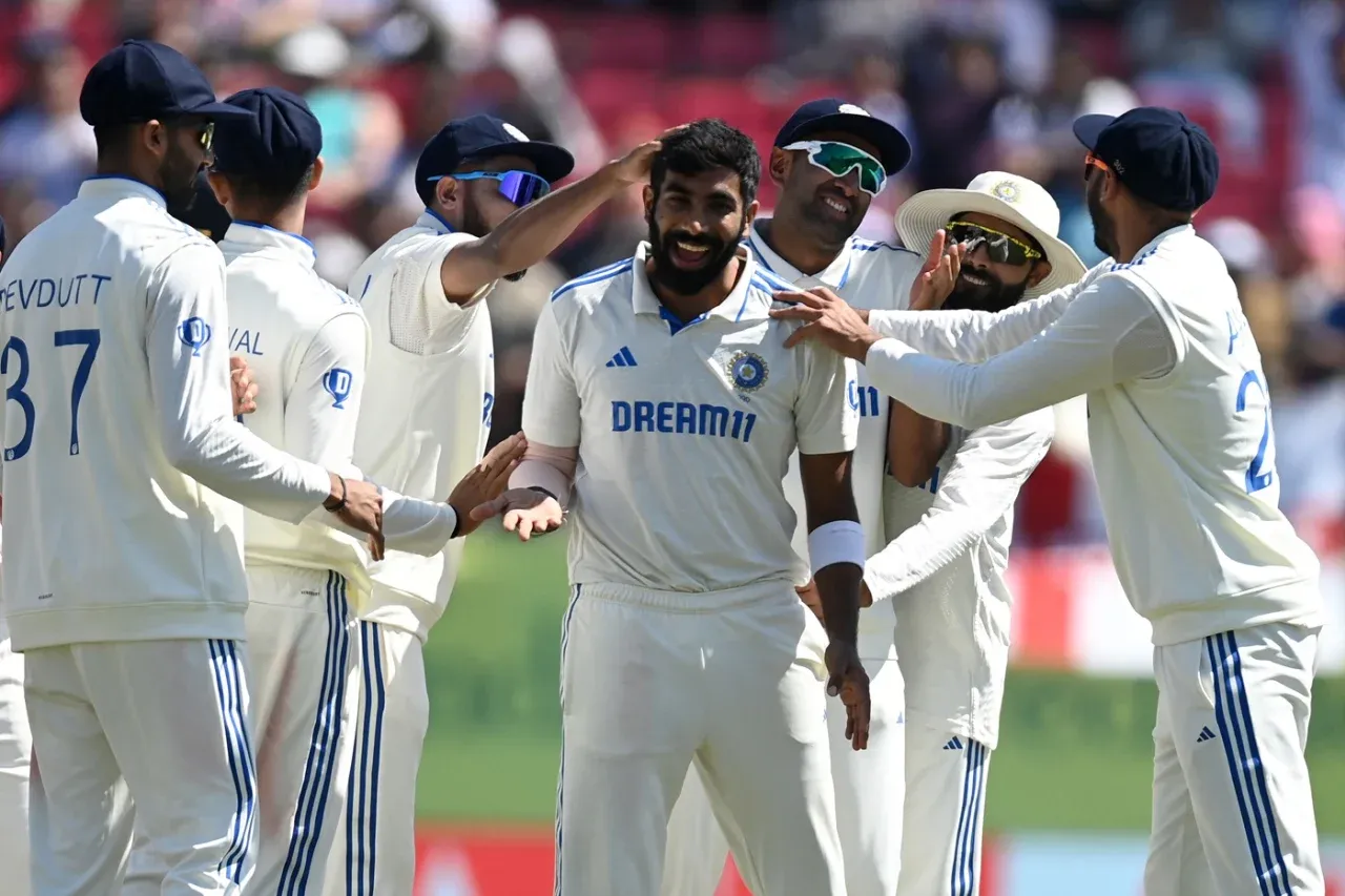 Indian players celebrating their Test series win over England in March 2024 (BCCI)