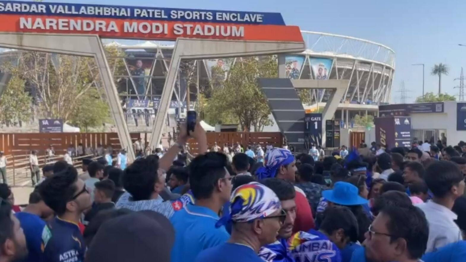 Rohit Sharma's Fans Rally Outside Narendra Modi Stadium [x.com]