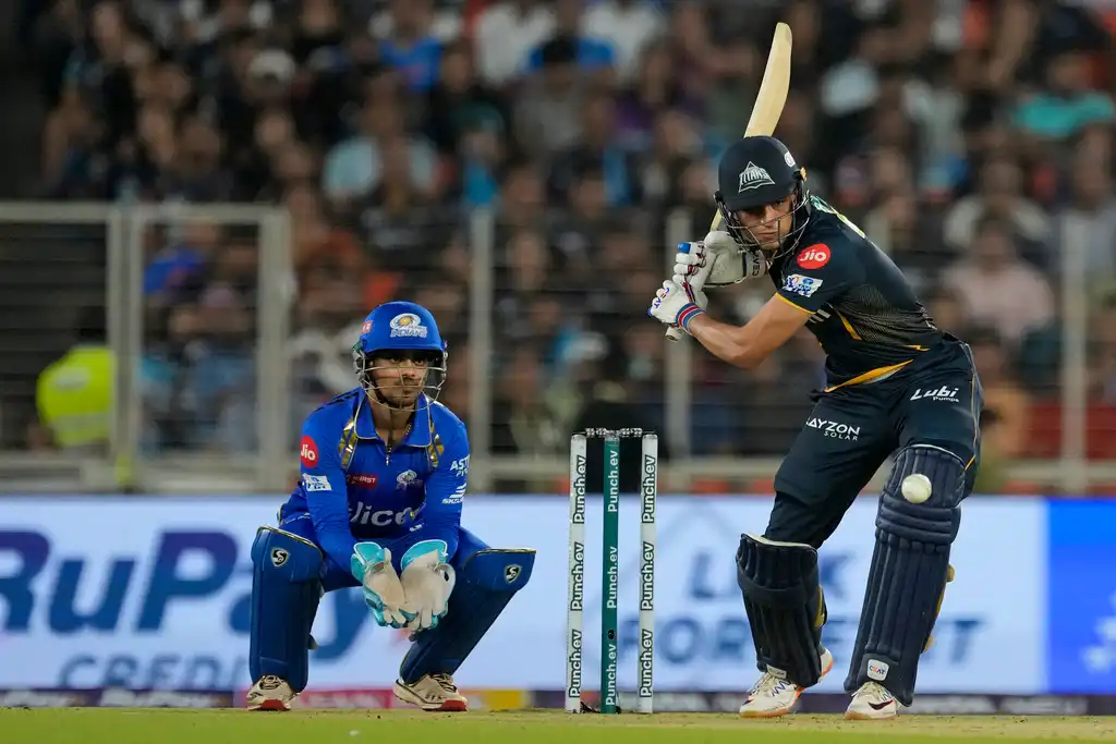Shubman and Ishan in a single frame in Ahmedabad on Sunday (AP Photo)