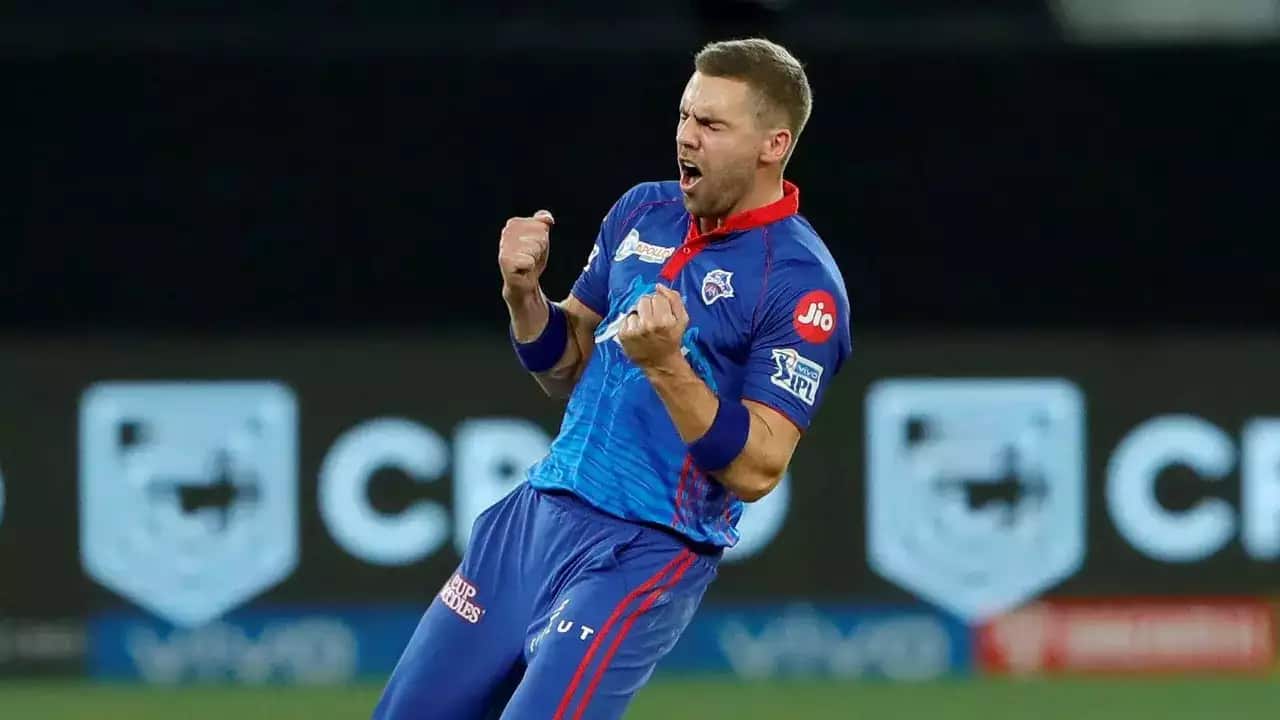 Anrich Nortje in action for Delhi Capitals | Source: X.com