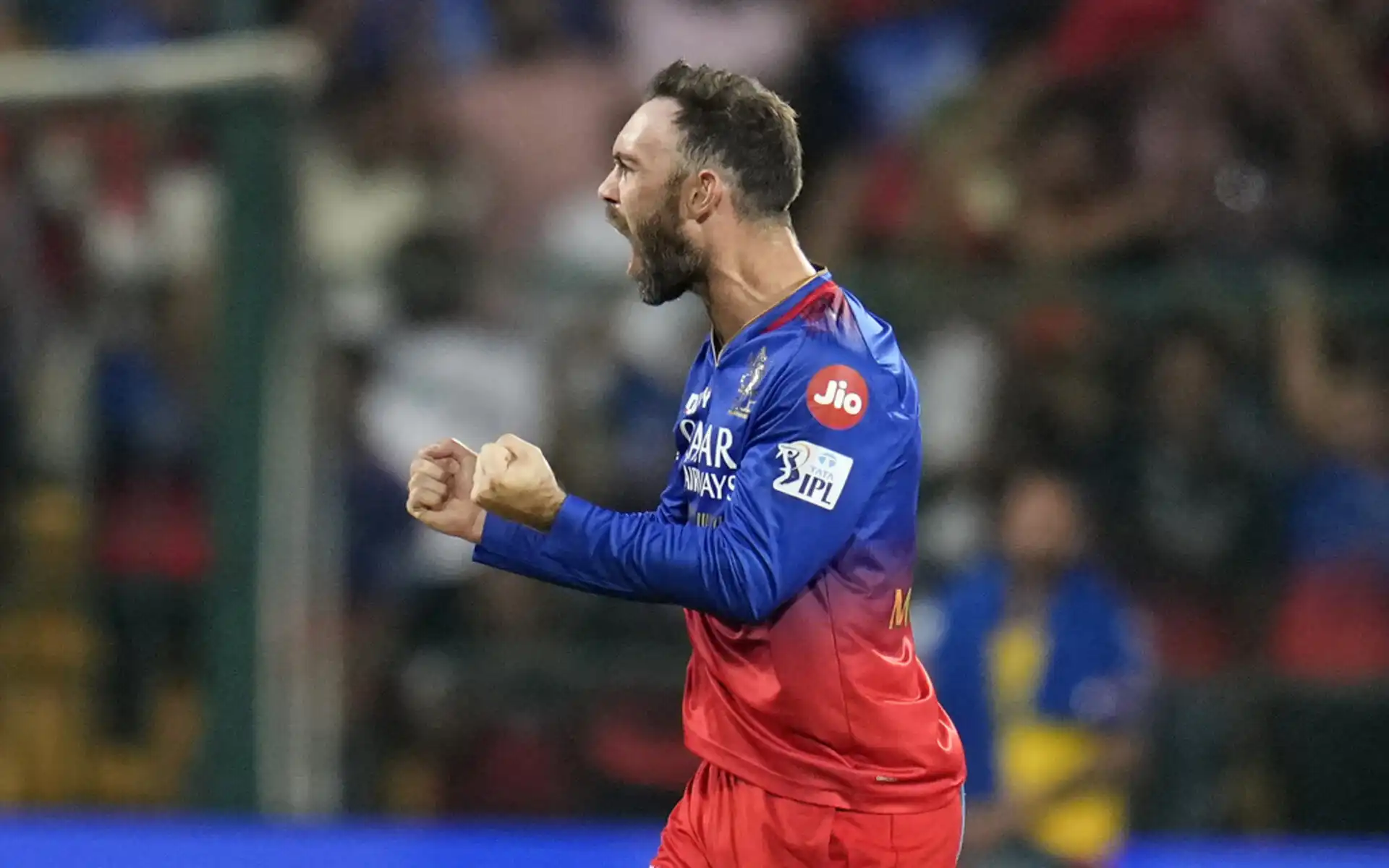 Glenn Maxwell after his second wicket (Source: AP Photo)